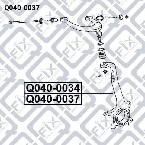Цапфа - поворотний кулак передній, лівий Q0400037 Q-fix