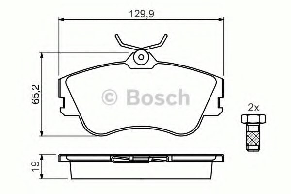 986461753 Bosch Передні гальмівні колодки