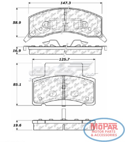 Купити 10204590 Centric Parts Колодки гальмівні передні, дискові