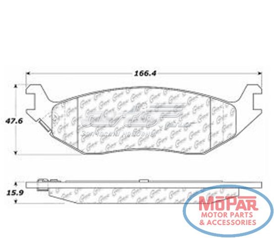 10208980 Centric Parts Колодки гальмівні задні, дискові