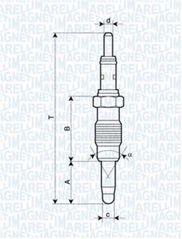 Купити 062900011304 Magneti Marelli Свічка накалу