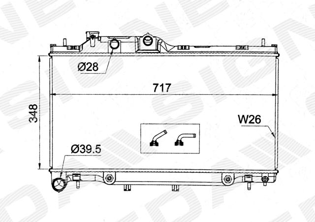 Радіатор основний Signeda RA13460Q ціна, від 88.19 USD
