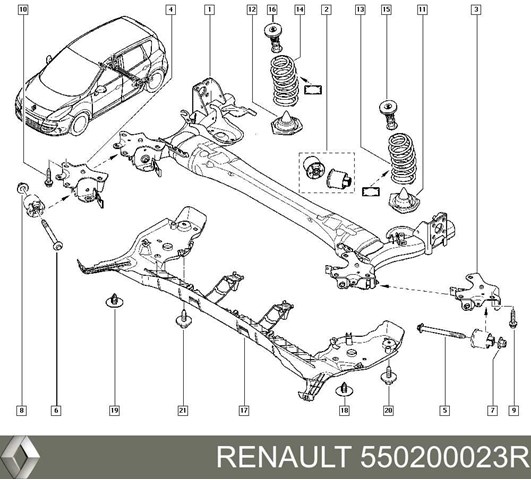 550200023R Renault (RVI) пружина задня