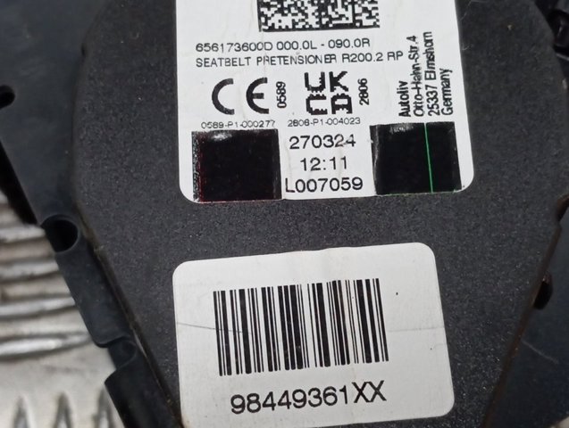 98406908ZD Peugeot/Citroen Подушка безпеки, водійська, AIRBAG