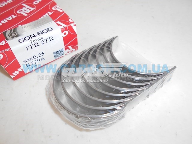 Вкладиші колінвала, шатунні, комплект, 1-й ремонт (+0,25) R729A025 Taiho