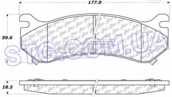 Задні гальмівні колодки 10207850 Centric Parts