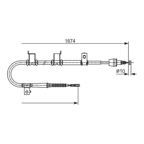 Трос стоянкового гальма задній правий Bosch 1987482714 ціна, від 23.94 USD