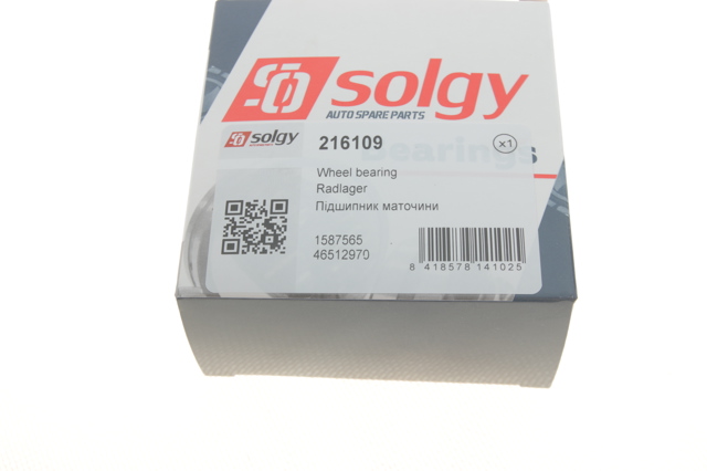 216109 Solgy Підшипник маточини передньої