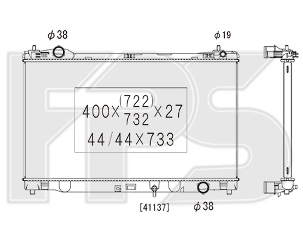 Радіатор основний Koyorad FP81A444KY ціна, від 100.51 USD