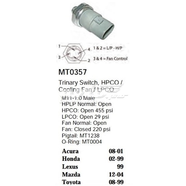 4434400050 Denso Датчик тиску