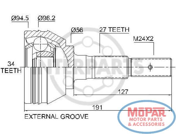 ШРУС наружный INTERPARTS GM100079