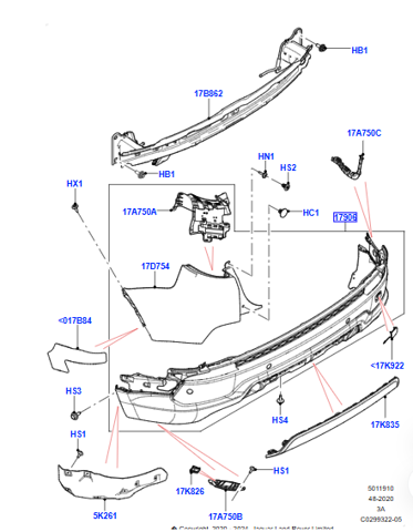  Land Rover LR154716 ціна, від 1033.39 USD