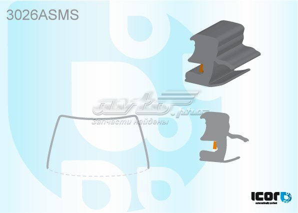 Молдинг вітрового скла FPS GS1711P120X ціна, від 28.96 USD