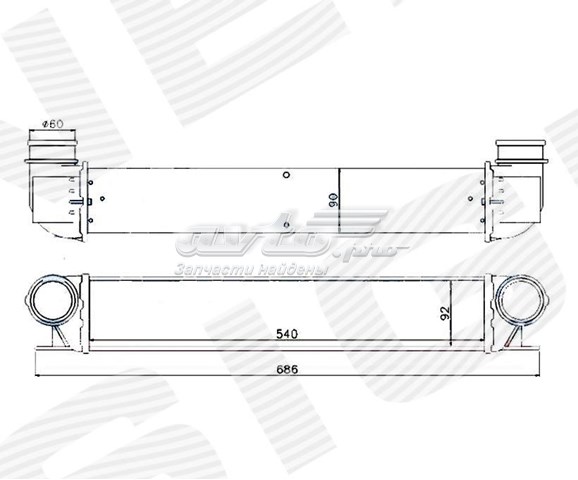 Купити 2022J81 Polcar Радіатор интеркуллера