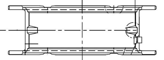 Вкладиші колінвала, корінні, комплект, стандарт (STD) 081FL21840000 Mahle Original