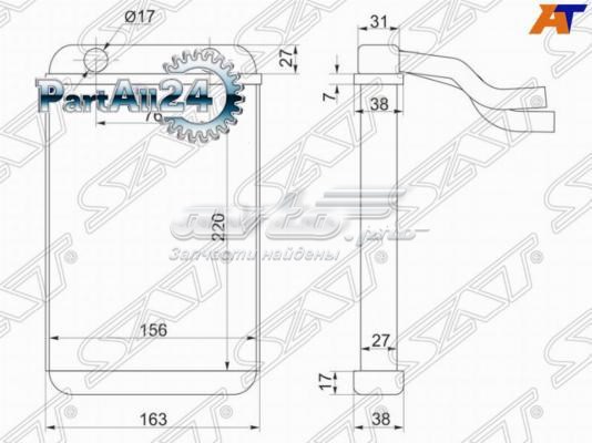 STTY893950 SAT Радіатор опалювача салону