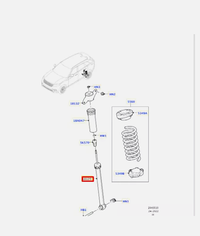 Амортизатор задній LR108022 Land Rover