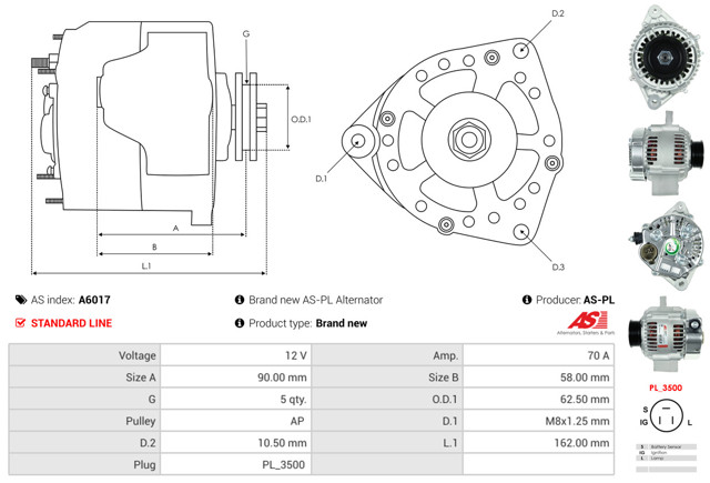 Купити A6017 AS/Auto Storm Генератор