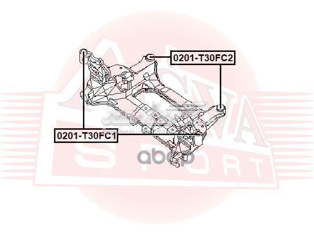 Сайлентблок передній балки/підрамника ASVA 0201T30FC2