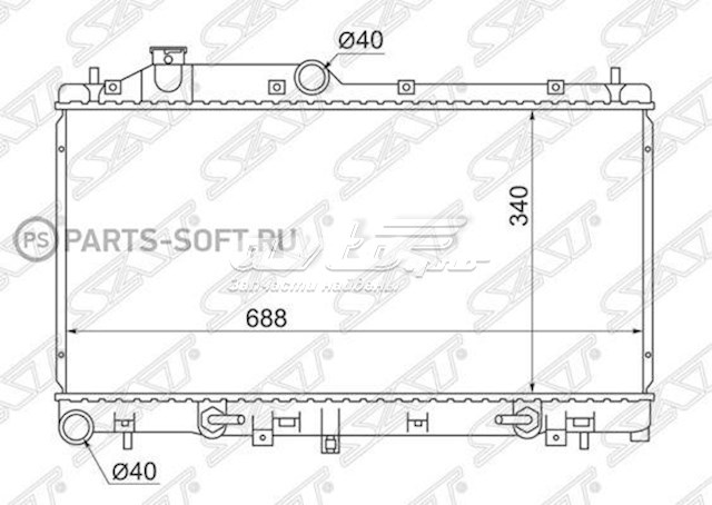 SB0005BL SAT Радіатор охолодження двигуна