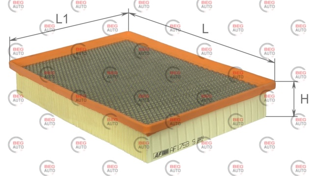 Елемент повітряного фільтра Alpha Filter AF1753S ціна, від 7.30 USD