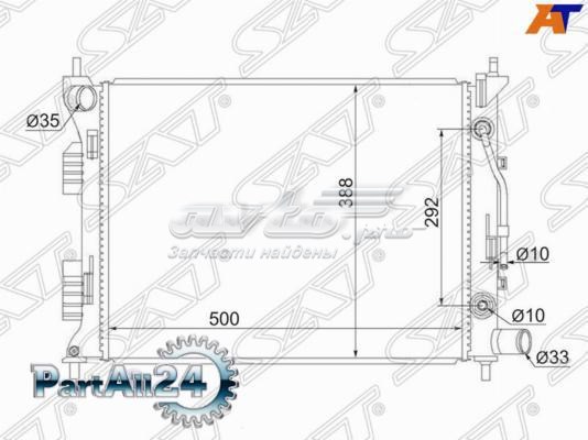 Радіатор охолодження двигуна 253102V450 Hyundai/Kia