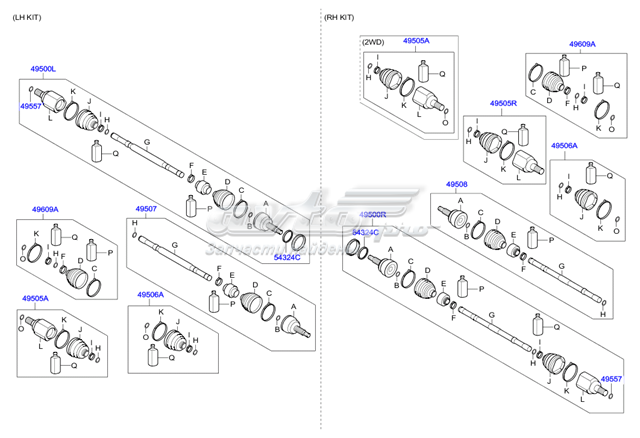 Купити 495972Y200 Hyundai/Kia ШРУС внутрішній правий