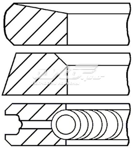 Кільця поршневі на 1 циліндр, 2-й ремонт (+0,50) GOETZE 0811350700