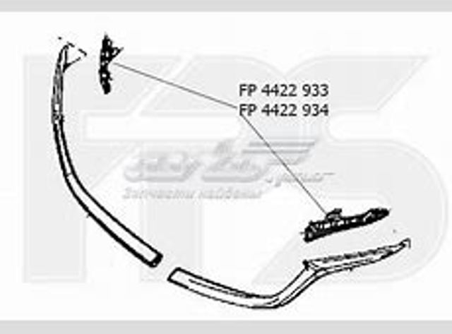 Кронштейн спойлера переднього бампера FPS FP4422934