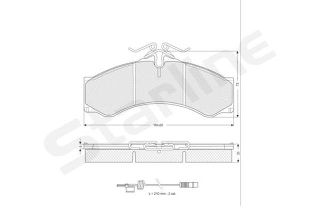 Гальмівні колодки Starline BDS061 ціна, від 21.51 USD