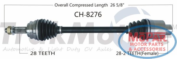 Піввісь передня, права Trakmotive/Surtrack CH8276 ціна, від 175.56 USD