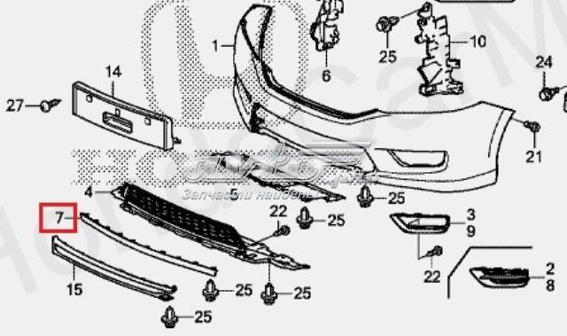71110T2AA00 Honda Сплитер переднього бампера
