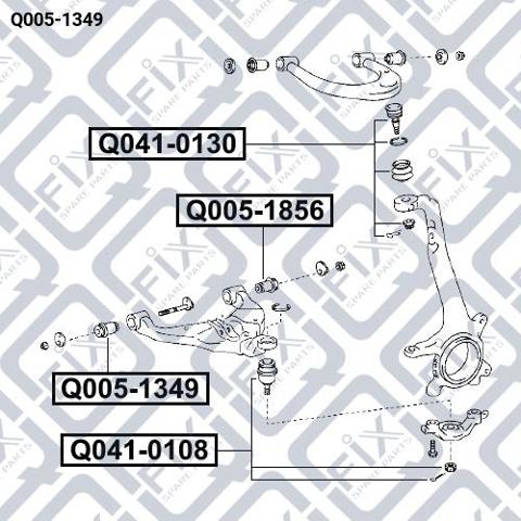 Сайлентблок нижнього важеля передньої підвіски Q-fix Q0051349 ціна, від 15.04 USD