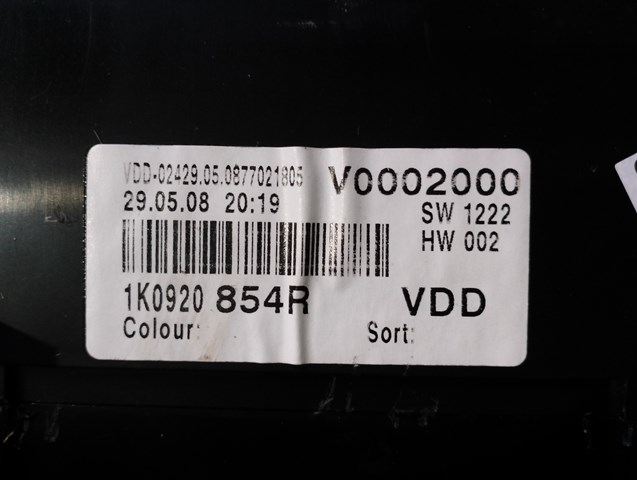 1K0920854R VAG Щиток приладів