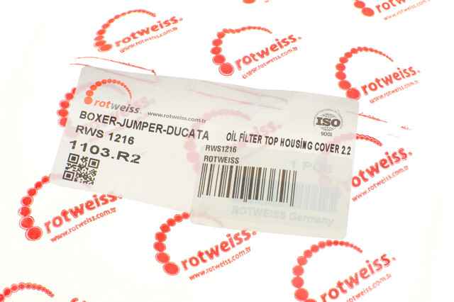 Кришка масляного фільтра RWS1216 Rotweiss