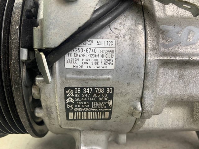 Компресор системи кондиціювання Peugeot/Citroen 9834779880 ціна, від 141.08 USD