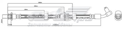 Гнучка гальмівна трубка передня VBJ616 MOTAQUIP