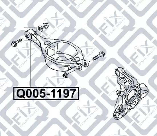 Сайлентблок заднього нижнього важеля Q0051197 Q-fix