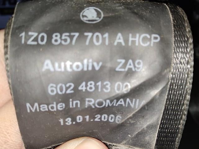 Ремінь безпеки передній лівий VAG 1Z0857701A