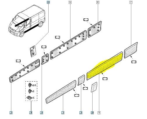 Накладка заднього лівого крила 8200036093 Renault (RVI)