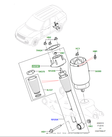 Опора амортизатора заднього LR034244 Land Rover