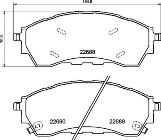 2298617 Ford Колодки гальмівні задні, дискові