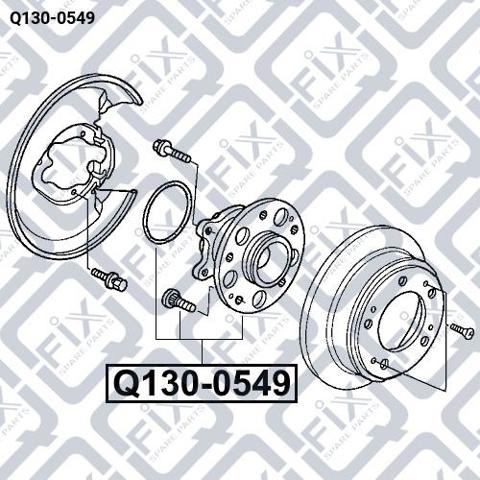 Купити Q1300549 Q-fix Підшипник ступиці колеса