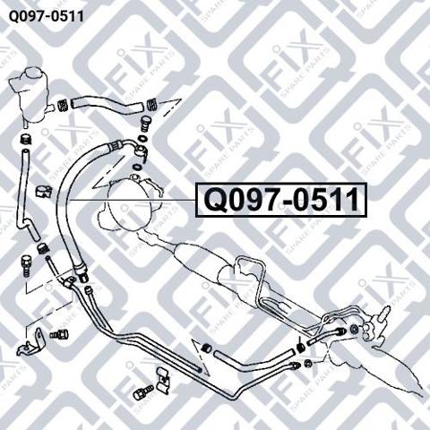 Патрубок високого тиску гідропідсилювача Q-fix Q0970511 ціна, від 37.79 USD