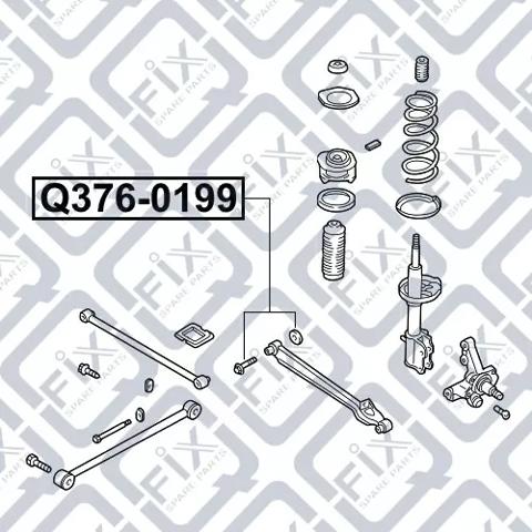 Болт кріплення заднього розвального важеля, внутрішній Q3760199 Q-fix