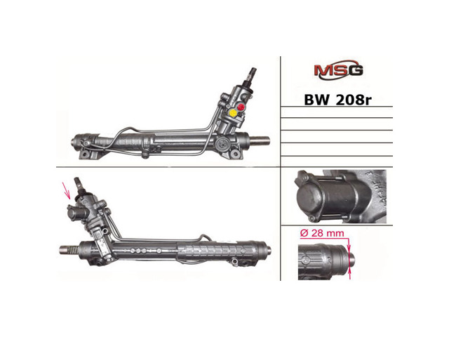 Рульова рейка BW208R MSG Rebuilding
