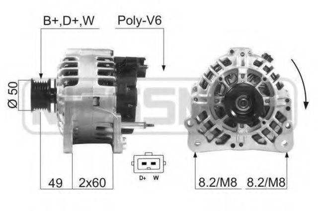 Генератор 95VW10300AA Ford