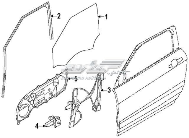 LR044526 Land Rover Скло передніх дверей, лівою