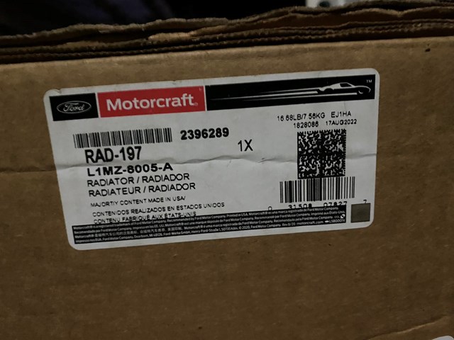 Радіатор основний Ford L1MZ8005A ціна, від 154.67 USD