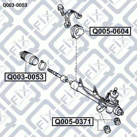 Пильник рульової тяги Q-fix Q0030053 ціна, від 4.15 USD